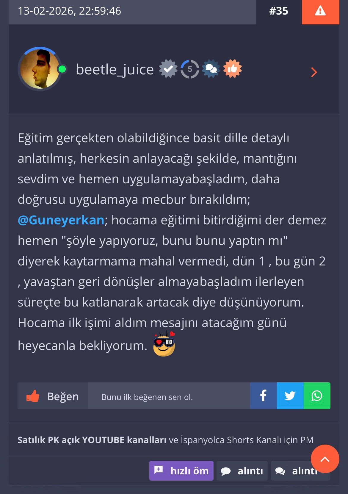 R10.net üzerinden gelen yorum teşekkür ediyoruz :)